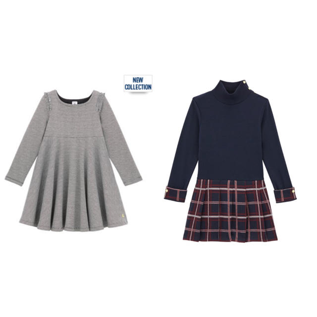 PETIT BATEAU(プチバトー)のaoi様専用♡プチバトー2点おまとめ キッズ/ベビー/マタニティのキッズ服女の子用(90cm~)(ワンピース)の商品写真