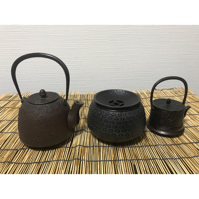 南部鉄瓶  南部鉄器  ３セット エンタメ/ホビーの美術品/アンティーク(金属工芸)の商品写真