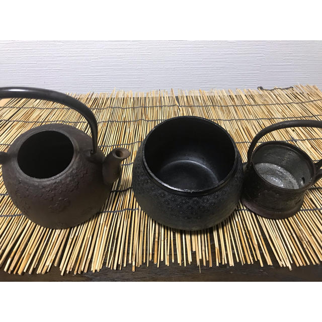 南部鉄瓶  南部鉄器  ３セット エンタメ/ホビーの美術品/アンティーク(金属工芸)の商品写真