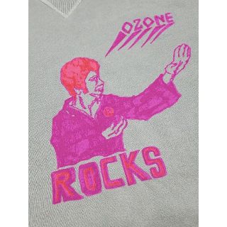 オゾンロックス(OZONE ROCKS)の希少☆OZONE ROCKS★グレー プリント トレーナー (S)(トレーナー/スウェット)