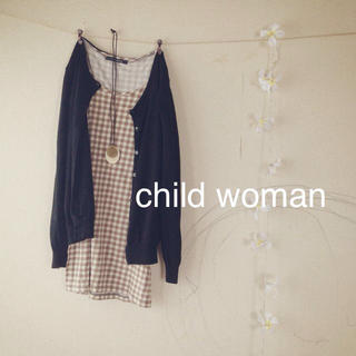 チャイルドウーマン(CHILD WOMAN)のchild womanギンガムチェックT(カットソー(長袖/七分))