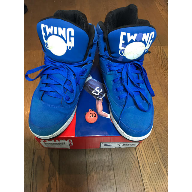 Ewing Athletics(ユーイングアスレチックス)のatmos別注 EWING 33 HI 9 27cm ブルー グローインザダーク メンズの靴/シューズ(スニーカー)の商品写真