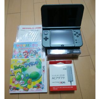 ニンテンドー3DS(ニンテンドー3DS)の[全て未使用] 任天堂 3DSLL 本体 充電器 ソフト2枚セット(携帯用ゲーム機本体)