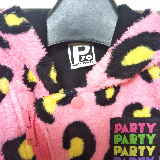 PARTYPARTY(パーティーパーティー)の*値下げ　PARTYPARTY カバーオールロンパース* キッズ/ベビー/マタニティのベビー服(~85cm)(カバーオール)の商品写真