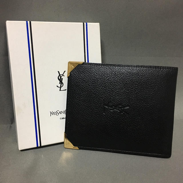 購入先質屋にて購入鑑定済み商品YSL イヴサンローラン サンローラン 折り財布 レディース 黒 廃盤