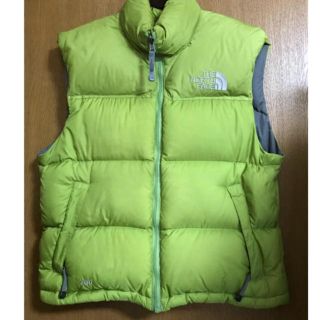 ノースフェイス(THE NORTH FACE) ダウンベスト(レディース)(グリーン ...