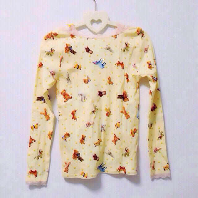 franche lippee(フランシュリッペ)のぬいぐるみ ピタババT レディースのトップス(Tシャツ(長袖/七分))の商品写真