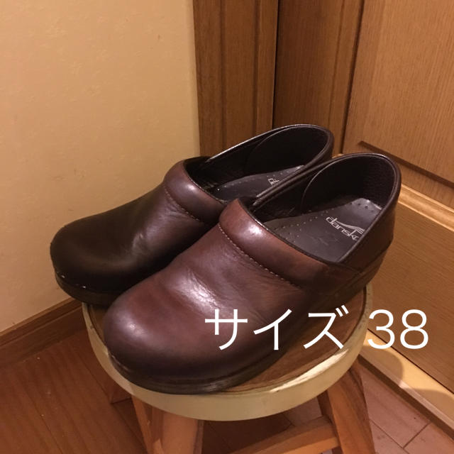 ダンスコ dansko クロッグ ブラウン 茶色 本革 38