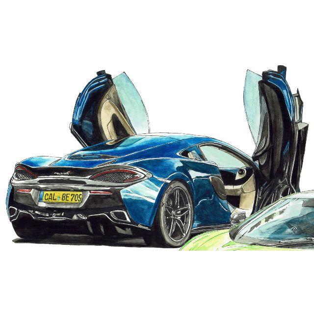 GC-935 Mclaren675/570限定版画直筆サイン額装●作家 平右ヱ門 2