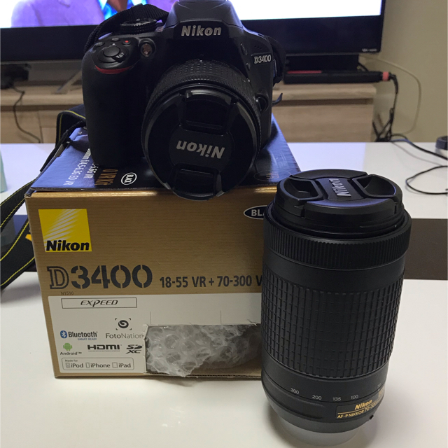 一眼レフ NIKON D3400 ダブルズームキットデジタル一眼