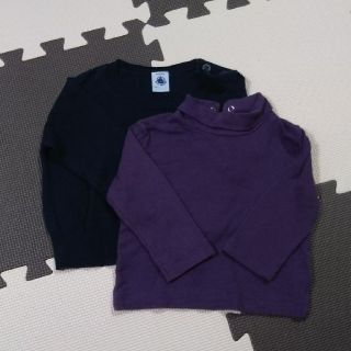 プチバトー(PETIT BATEAU)のプチバトー タートルネック セーター 6m67 2枚セット(ニット/セーター)