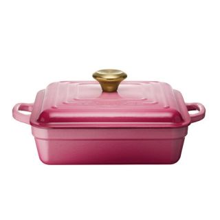 ルクルーゼ(LE CREUSET)のルクルーゼシグニチャー ココット・スクエア 24cm (ゴールドツマミ)(鍋/フライパン)