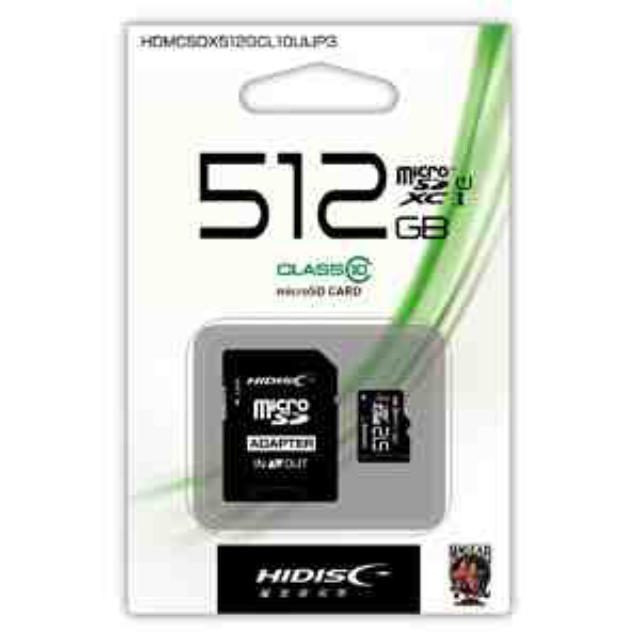 ハイディスク 【microSDXC 512GB】【UHS-I】【CLASS10