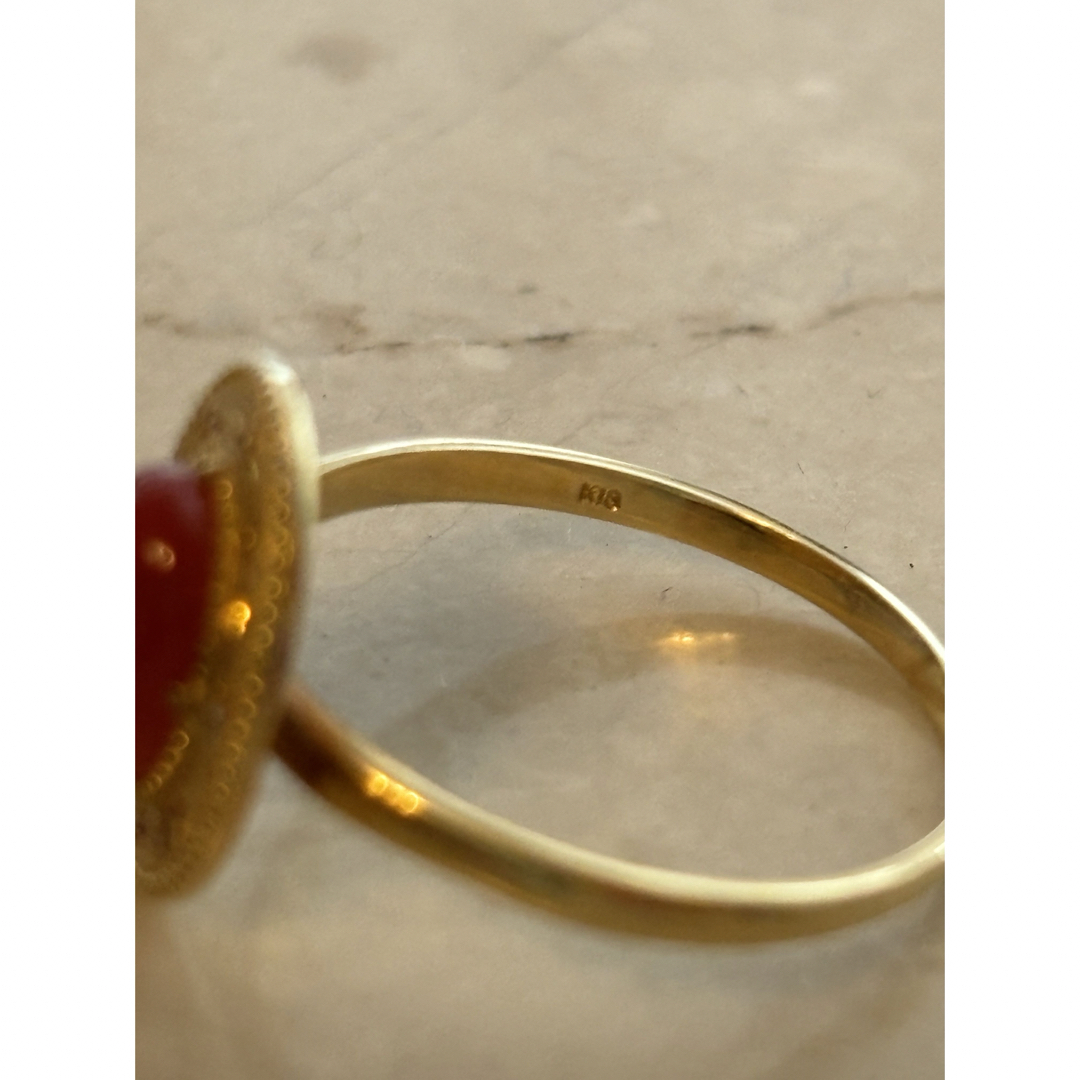 赤珊瑚リング  0.88ct  10号 レディースのアクセサリー(リング(指輪))の商品写真