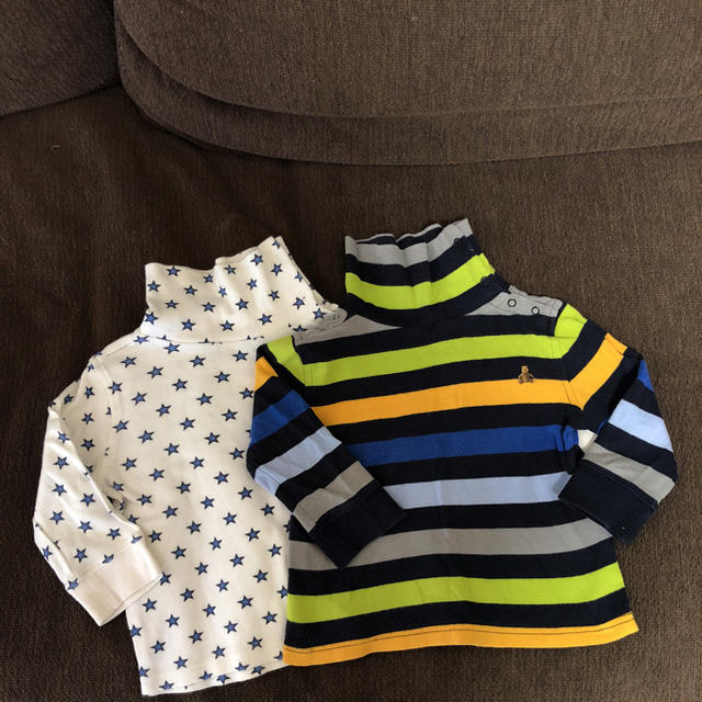 babyGAP(ベビーギャップ)のGAP 80 ハイネック カットソー ２枚 男の子 キッズ/ベビー/マタニティのベビー服(~85cm)(シャツ/カットソー)の商品写真