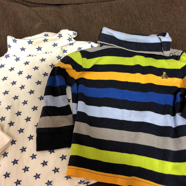 babyGAP(ベビーギャップ)のGAP 80 ハイネック カットソー ２枚 男の子 キッズ/ベビー/マタニティのベビー服(~85cm)(シャツ/カットソー)の商品写真