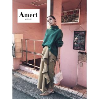 アメリヴィンテージ(Ameri VINTAGE)のAmeri ★FLARE RUFFLE CHINO PANTS★アメリ(カジュアルパンツ)