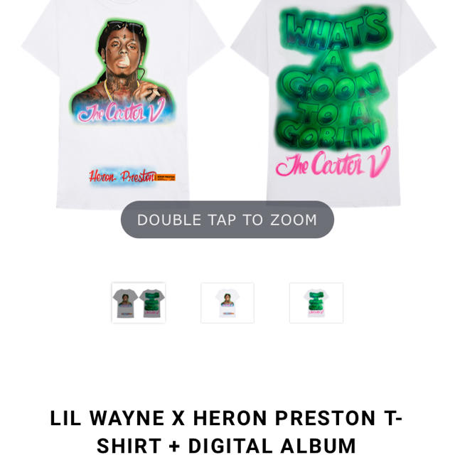 メンズheron preston lil wayne コラボ Tシャツ XXL