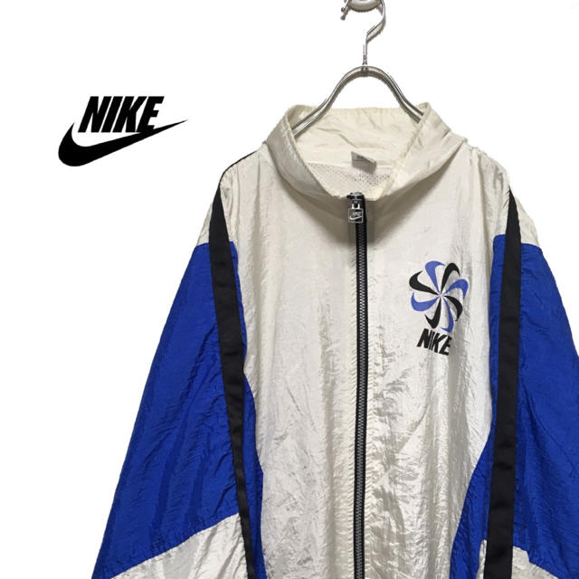NIKE - NIKE ナイキ 90s 風車 ナイロンジャケット ブルゾンの NIKE - NIKE ナイキ 90s 風車 ナイロンジャケット ブルゾンの