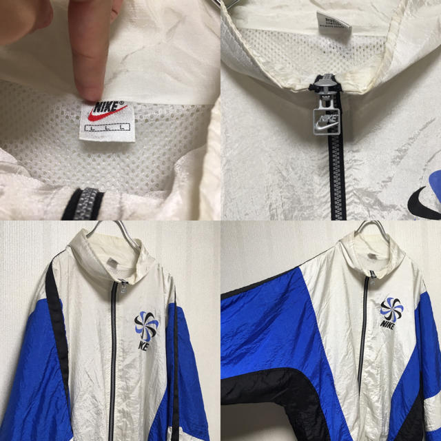 NIKE - NIKE ナイキ 90s 風車 ナイロンジャケット ブルゾンの NIKE - NIKE ナイキ 90s 風車 ナイロンジャケット ブルゾンの