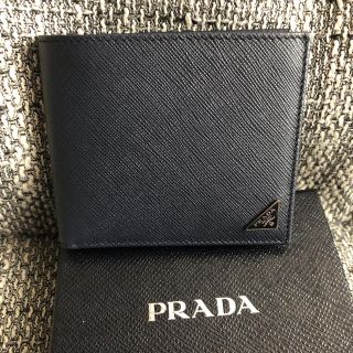 プラダ(PRADA)の新品 PRADA サフィアーノレザー二つ折り(折り財布)