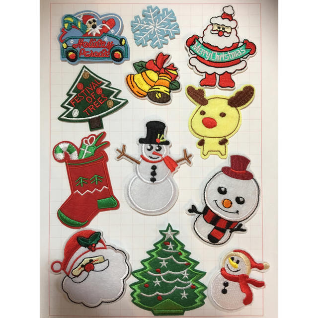 刺繍ワッペン クリスマス12個セット サンタ ツリー 雪だるまの通販 by ニコ♪'s shop|ラクマ 刺繍ワッペン クリスマス12個セット サンタ ツリー 雪だるまの通販 by ニコ♪'s shop|ラクマ