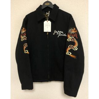 キャリー(CALEE)のCalee Melton Souvenir Jacketブラック新品未使用 L(スカジャン)