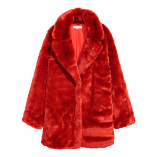 H&M(エイチアンドエム)のh&m ファーコート レディースのジャケット/アウター(毛皮/ファーコート)の商品写真