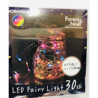 ドウシシャ(ドウシシャ)の未使用LED フェアリーライト 電池式 30球 レインボー(蛍光灯/電球)