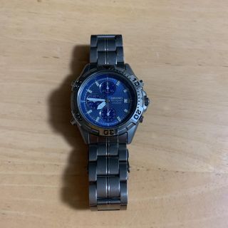 セイコー(SEIKO)のSEIKOクロノグラフ TITANIUM(ジャンク品)ロンサム専用(腕時計(アナログ))