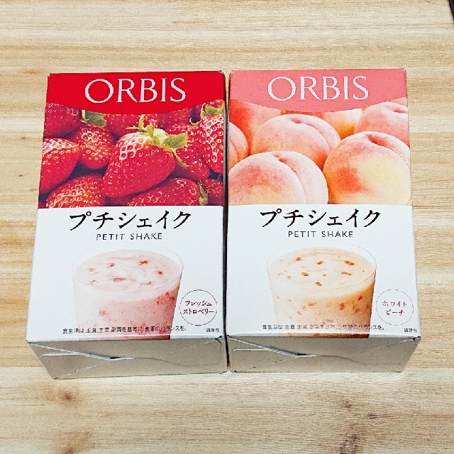 ORBIS(オルビス)の【箱無】オルビス プチシェイク ピーチ ストロベリー ６食 置き換えダイエット コスメ/美容のダイエット(ダイエット食品)の商品写真