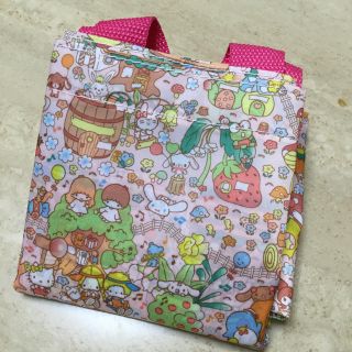サンリオ(サンリオ)のサンリオ エコバッグ キティ キキララ けろっぴ マイメロディ 昭和レトロ柄(キャラクターグッズ)