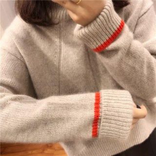セーター カシミヤ 高品質 ハイネック 柔らか タートルネック 上品 上質(ニット/セーター)