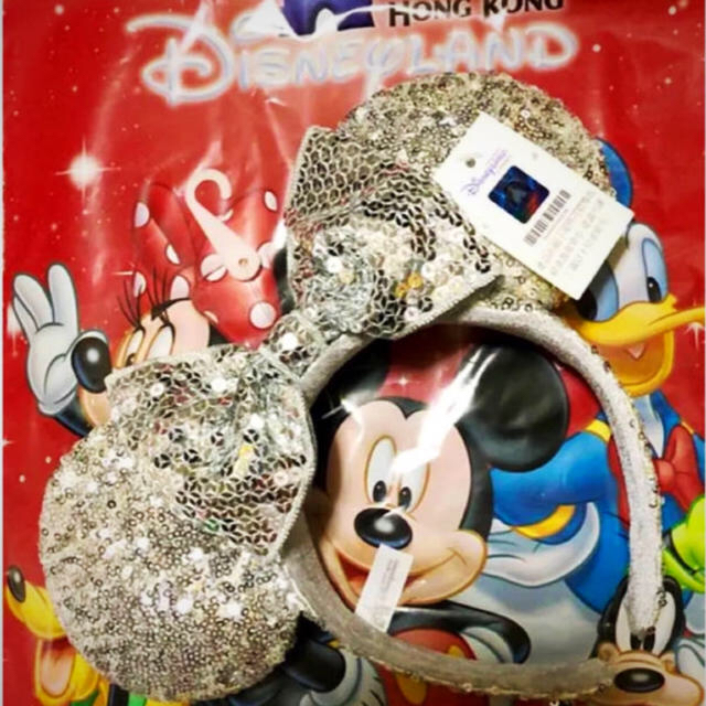 Disney(ディズニー)の海外ディズニー ミニーちゃんスパンコールカチューシャ アリアナグランデ着用 レディースのヘアアクセサリー(カチューシャ)の商品写真
