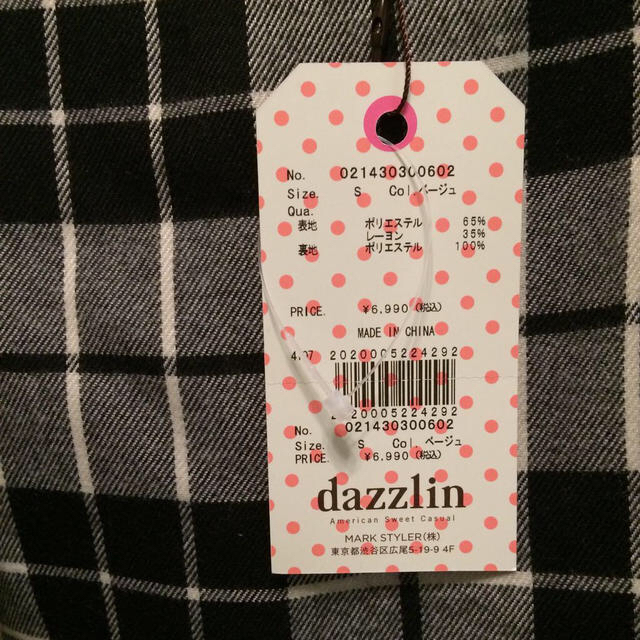 dazzlin(ダズリン)のdazzlin チェックワンピース レディースのワンピース(ミニワンピース)の商品写真