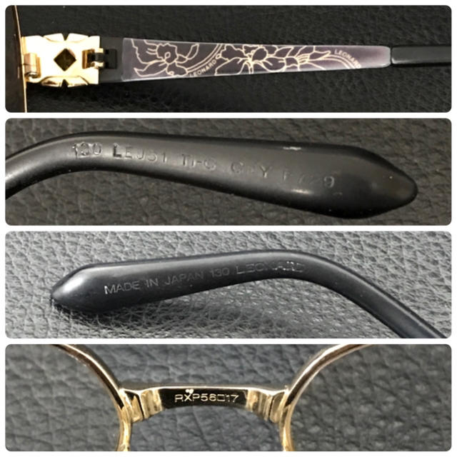 LEONARD(レオナール)のLEONARD レオナール メガネ レディース ゴールド ブラック レディースのファッション小物(サングラス/メガネ)の商品写真