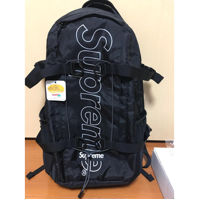 最終値下げ supreme backpack 18aw 黒 国内正規品 未使用