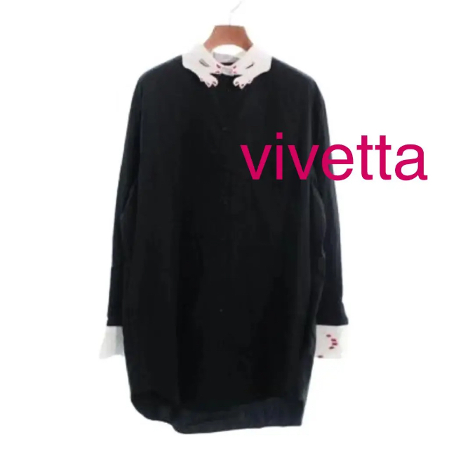 PAMEO POSE(パメオポーズ)の美品 vivetta ハンド襟シャツワンピース レディースのワンピース(ひざ丈ワンピース)の商品写真