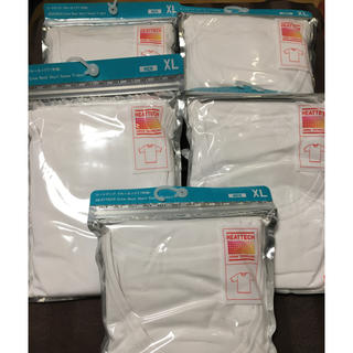 ユニクロ(UNIQLO)の値下げユニクロ ヒートテック クルーネック 半袖 白 メンズ XL  2枚セット(Tシャツ/カットソー(半袖/袖なし))