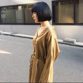 マメ(mame)のmame  2018 ss Suede Touch Silk Dress(ロングワンピース/マキシワンピース)