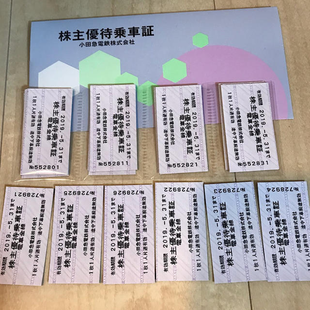 小田急電鉄　株主優待乗車証（定期券型）電車全線■簡易書留無料