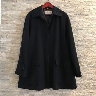 マックスマーラ(Max Mara)の美品マックスマーラ白タグコート☆ピュアウール100%☆ネイビー 42(L〜XL)(ピーコート)