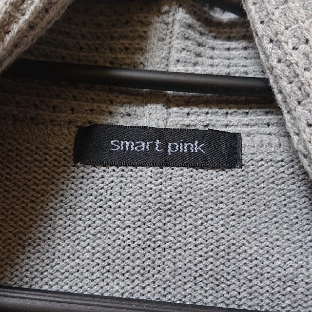 新品 未使用 smart pink ﾆｯﾄ ｶｰﾃﾞｨｶﾞﾝ ｸﾞﾚｰ ﾛﾝｸﾞ レディースのトップス(ニット/セーター)の商品写真