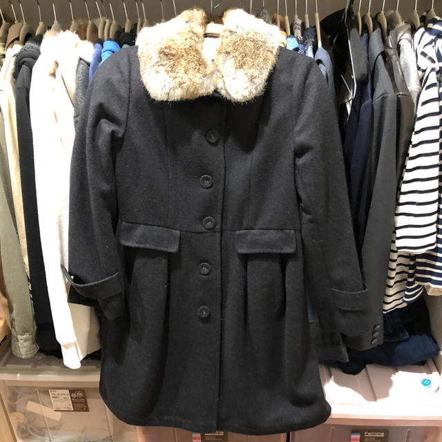 PAGEBOY(ページボーイ)のページボーイファー付きコート☆Lサイズ レディースのジャケット/アウター(ロングコート)の商品写真