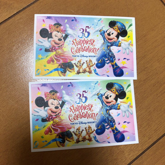 Disney(ディズニー)の使用済み ディズニー チケット 35周年 チケットの施設利用券(遊園地/テーマパーク)の商品写真