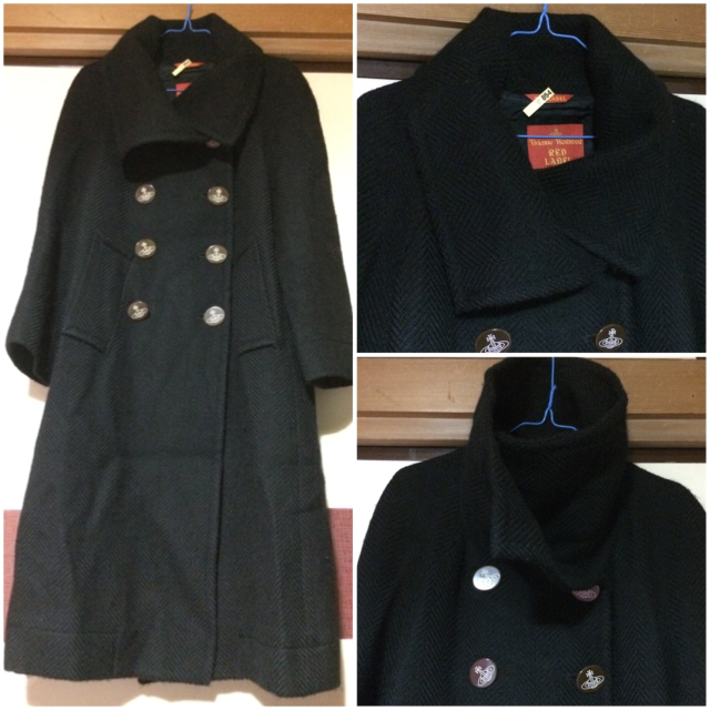 Vivienne Westwood ビッグオーブボタンロングコート黒(USED) Vivienne Westwood ビッグオーブボタンロングコート黒(USED)
