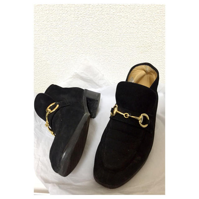 スウェード ショートブーツ 黒 レディースの靴/シューズ(ローファー/革靴)の商品写真