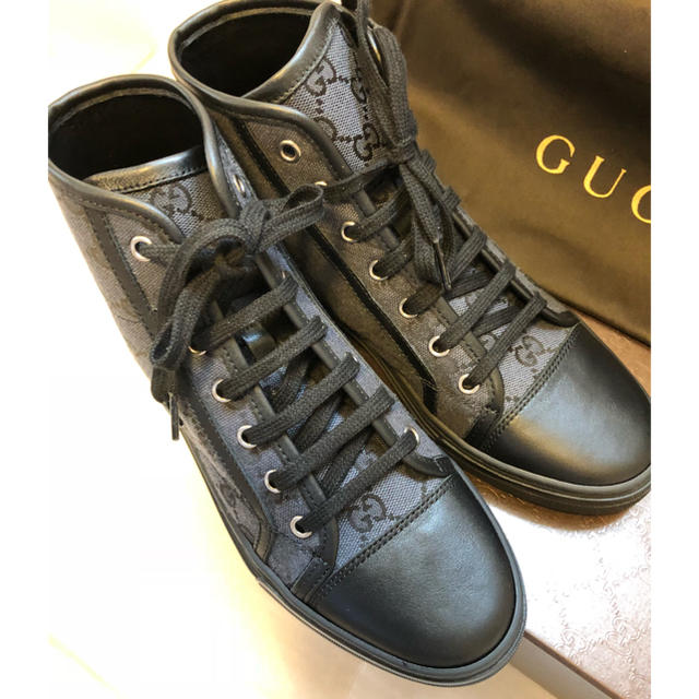 Gucci - 【超美品】グッチ GUCCI GG柄 ハイカットスニーカー