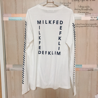 ミルクフェド(MILKFED.)のMILKFED. SLEEVE LOGO バックロゴTシャツ カットソー 新品(Tシャツ(長袖/七分))