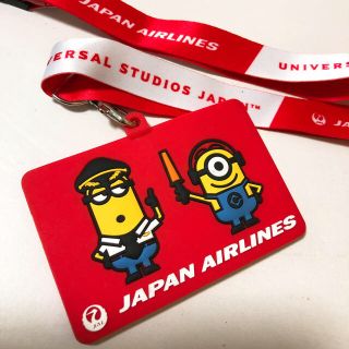 ジャル(ニホンコウクウ)(JAL(日本航空))の【限定品】ミニオンズ❤️JAL❤️コラボチケットホルダー(キャラクターグッズ)